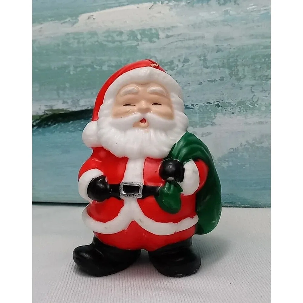 Vintage Santa‎ Claus Christmas Candle Collectable Santa Figure Candle Never Lit